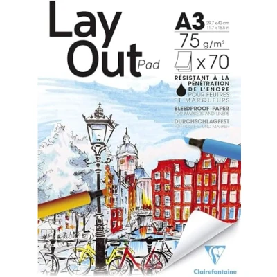 Afbeelding van Layout pad 75 gram A3 70 vel