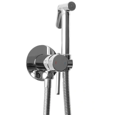 Afbeelding van REA Loop Bidetkraan Inbouw Mengkraan met Bidet Sproeier Set Chroom