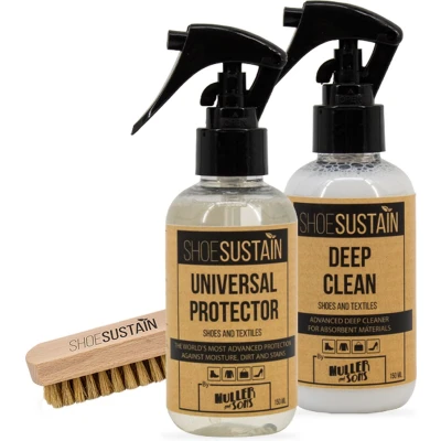 Afbeelding van Shoesustain Clean en Protect set Universele protectie spray + Deep verdeel borstel 150ml
