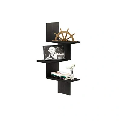 Afbeelding van Furinno Rossi 3 traps modern wandrek, espresso, 34,01 x 81,99 cm