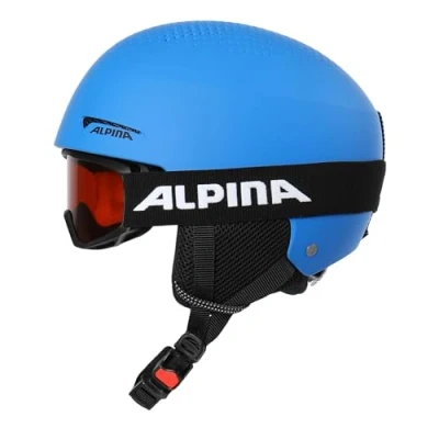 Afbeelding van ALPINA Unisex Kinderen, ZUPO SET (+PINEY) Skihelm, blue matt, 48 52 cm