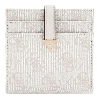 Afbeelding van GUESS Kaarthoes Laurel Tab Card Case Dove Logo Crème