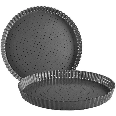 Afbeelding van Space Home Geperforeerde Taart/Quiche Vorm Ronde Taart Verwijderbare Bodem Anti Aanbaklaag Ø 28 cm
