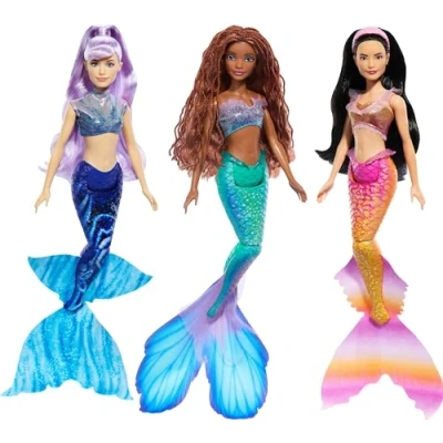Afbeelding van Disney Princess De Kleine Zeemeermin Ariël en Zussen 3 Poppen
