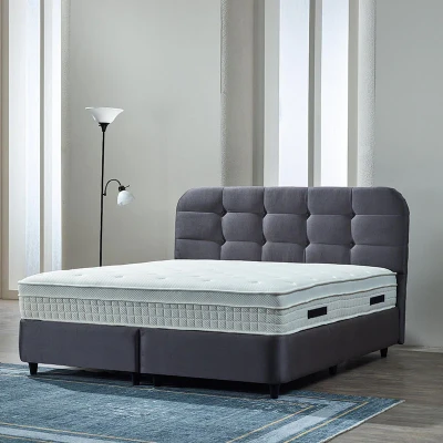 Afbeelding van Boxspring Met Opbergruimte Rondo 180x200 Cm Antraciet Dekbed Discounter Discounter.nl
