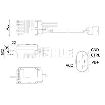 Afbeelding van Mahle Original Regeleenheid interieurventilator ABR 79 000S