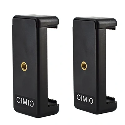 Afbeelding van Universele Mobiele Telefoon Statief Mount Adapter, OIMIO Telefoonhouder Clip Connector Hoofd Gebruikt voor Monopod Selfie Stick DSLR Travel Mini Flexibel en Meer (2 Pack)