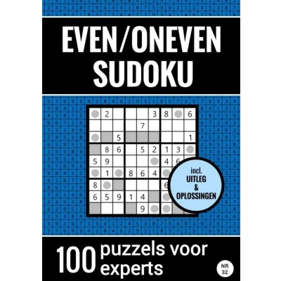 Afbeelding van Even/Oneven Sudoku Nr. 32 100 Puzzels voor Experts