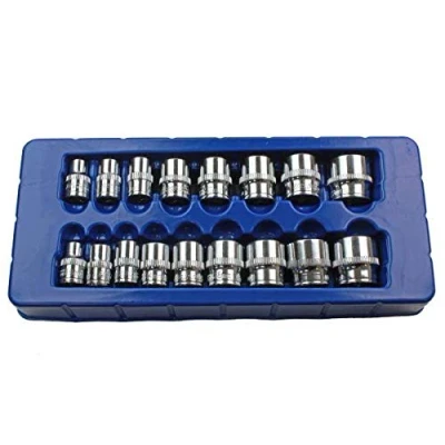 Afbeelding van US PRO 17st 3/8 dr Ondiepe Sockets Set, Socket 6 Point 8 24mm 1376