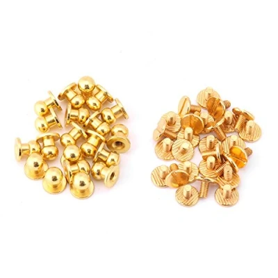Afbeelding van Ronde Kop Klinknagel Knop Stud Schroef Nagel Schroefdop Klinknagels DIY Lederen Craft Accessoires voor Riem Portemonnee Handtas