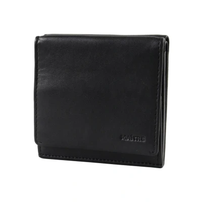 Afbeelding van Maître Leren Portemonnee Weense doos F3 Quirin BillFold Q6F Black Zwart