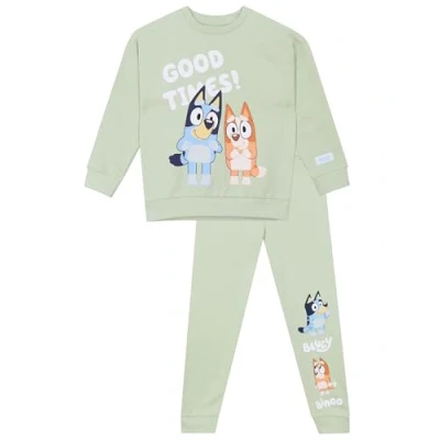 Afbeelding van Bluey Sweatshirt En Joggingbroekset Co Set Van Joggingbroek Voor Jongens Officiële Koopwaar Groen 104