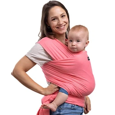 Afbeelding van Cuddlebug Babydraagdoeken met gratis verzending baby carrier ring sling babydraagdoek pasgeborenen elastische draagdoek One Size Fit&#039;s all geel (Pink)