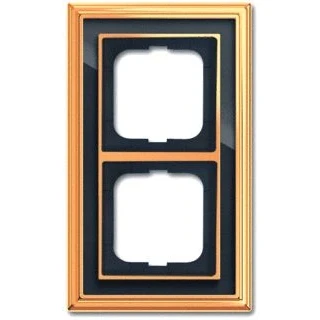 Afbeelding van Abb busch jaeger afdekraam 2 voudig dynasty messing antraciet 2cka001754a4639