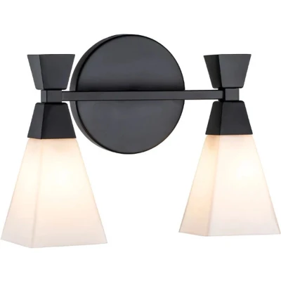 Afbeelding van Elstead Lighting LED Wandlamp Bowtie 3W 3000K 300Lm 830 IP44 Dimbaar Matte Black