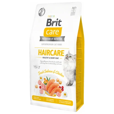 Afbeelding van Brit Haircare Healthy &amp; Shiny Coat Zalm&amp;Kip Kattenvoer 7 kg