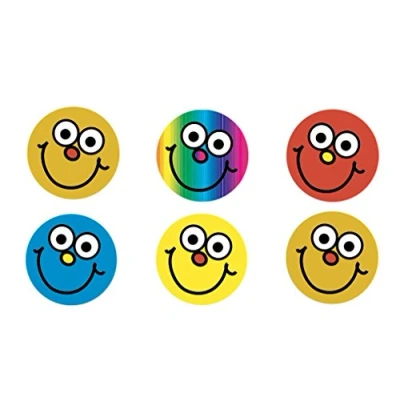 Afbeelding van sticker oplossingen rond Mini Smiley, beloning (234 stuks)