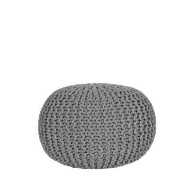 Afbeelding van LABEL51 Poef Knitted Donkergrijs Katoen M Majorr