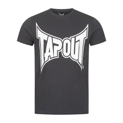 Afbeelding van Tapout Normale Passform LOGO Tshirt print, Heren, Maat: 3XL, Anthracite off white