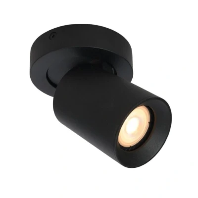 Afbeelding van Artdelight Ronde plafondlamp Megano 1 lichts zwart PL MEGANO1 RO ZW