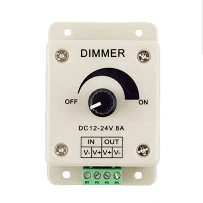 Afbeelding van CABLEPELADO Dimmerdriver voor ledstrips, dimmer, geschikt ledstrips 5050 3528, DC 12 V 24 V, 8 A