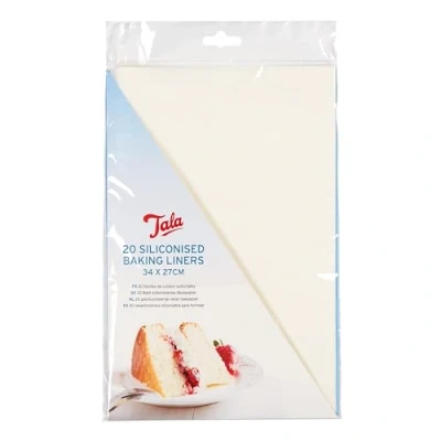 Afbeelding van Bakpapier, Met Siliconen Laag, 20 Stuks, 34 x 27 cm Tala