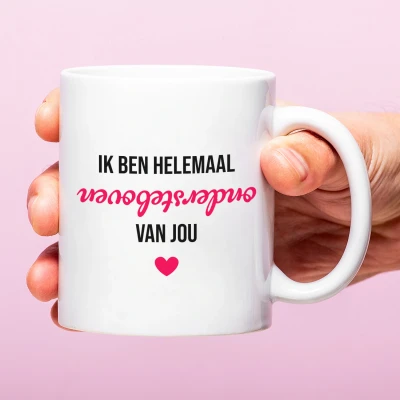 Afbeelding van Mok Ik Ben Helemaal Ondersteboven Van Jou