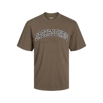 Afbeelding van Jack &amp; Jones Junior Jjecaleb Varsity TEE O NECK Tshirt print voor kinderen, Maat: 152, Canteen