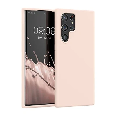Afbeelding van kwmobile telefoonhoesje compatibel met Samsung Galaxy S22 Ultra hoesje Zachte case voor smartphone Back cover in kokosmelk