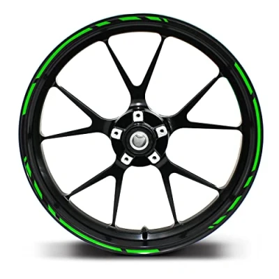 Afbeelding van Finest Folia Speed Design Velgenrandstickers, 12 delige complete set, geschikt voor 17 inch, 18 of 19 inch velgen, motorfiets, auto, fiets, MR002 (zilver)