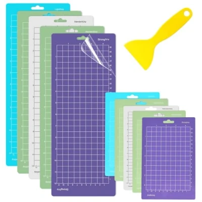Afbeelding van Omtofo 10 stuks Cricut Joy snijmat, 30,5 cm x 11,4 cm, Variety Grip, antislip en duurzame Matte accessoires