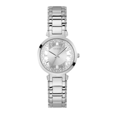 Afbeelding van Guess GW0470L1 Crystal Clear horloge Quartz horloges Zilverkleur