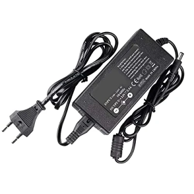 Afbeelding van A2ZWORLD LEDLUX CV7247 transformator voeding 60W 24V 2.5A met stekker voor stopcontact 220V tot DC kleur zwart (60W 2.5A)