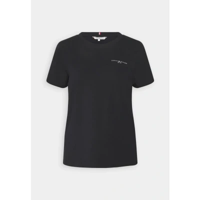Afbeelding van Tommy Hilfiger 1985 MINI LOGO Tshirt basic, Dames, Maat: XXS, Desert sky