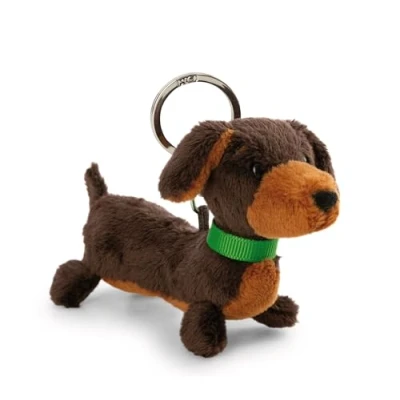 Afbeelding van NICI 61896 Sleutelhanger teckel, 10 cm, bruin, trouwe metgezel voor rugzak of tas, sleutelhouder klein en groot