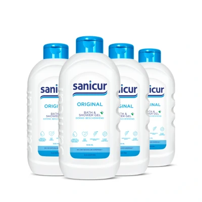 Afbeelding van 4x Sanicur Bad en Douchegel Original 1000 ml