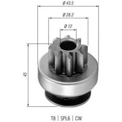 Afbeelding van MAGNETI MARELLI 940113020362 Rondsel, startmotor