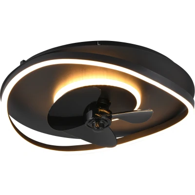 Afbeelding van REALITY SORTLAND Ventilator Zwart mat incl. 1x SMD 30W