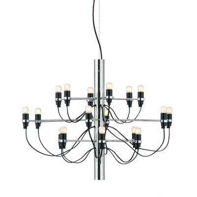 Afbeelding van Flos 209718 by Gino Sarfatti kroonluchter Ø69 transparant chroom
