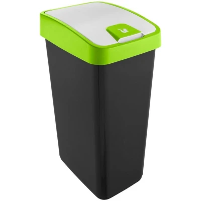Afbeelding van keeeper Vuilnisemmer Magne 45 l, met flipdeksel, softtouch, made in europe (2 delig)