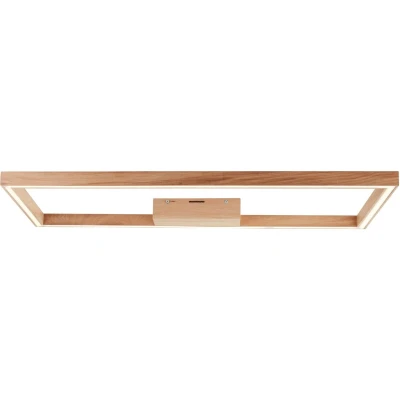 Afbeelding van Brilliant Leuchten Led plafondlamp Delgrosso 83 x 38 cm, 2600 lm, warmwit licht, hout/kunststof, geolied eiken (1 stuk)