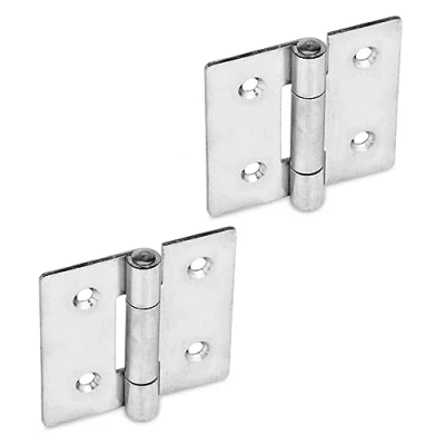 Afbeelding van Ganter Normelemente roestvrij stalen plaatscharnieren GN 136 NI 40 C staal pen 2 stuks