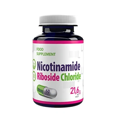 Afbeelding van NAD+ Nicotinamide Ribose Chloride 300mg 60 veganistische capsules, in Laboratorium getest, hoge dosering, niet GVO