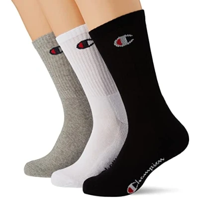Afbeelding van Champion Sokken 3 Pack U24558 EM006 OXGM WHT NBK Grijs Wit zwart, lichtgrijs gemêleerd, wit, 31 34