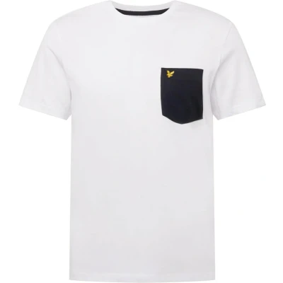 Afbeelding van Lyle &amp; Scott Contrast Pocket Tshirt print, Heren, Maat: Small, White/ jet black