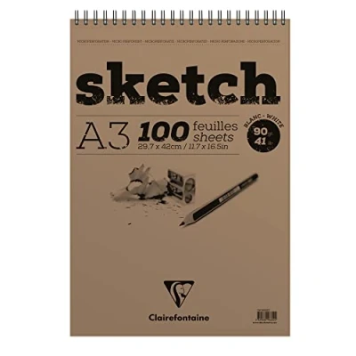 Afbeelding van Clairefontaine 96602C schetsblok 100 h A3, 90 g