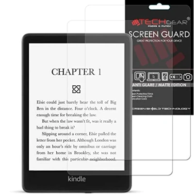 Afbeelding van TECHGEAR 2 stuks anti verblinding matte displayfolie compatibel met Amazon Kindle Paperwhite 5 / Signature/Paperwhite Kids 6,8&quot; (2021 11e generatie) volledige folie, bescherming tegen verblinding, beschermfolie