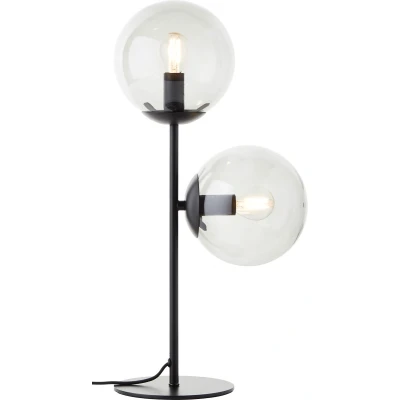 Afbeelding van Brilliant Ariol Tafellamp Zwart/Gerookt Glas