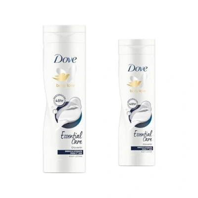 Afbeelding van Dove Nourishment Essential Body Lotion Droge Huid (250 ml) Pack van 2
