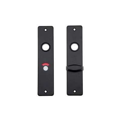 Afbeelding van WC deurbeslag zwart kortschild 55/8 Per Set